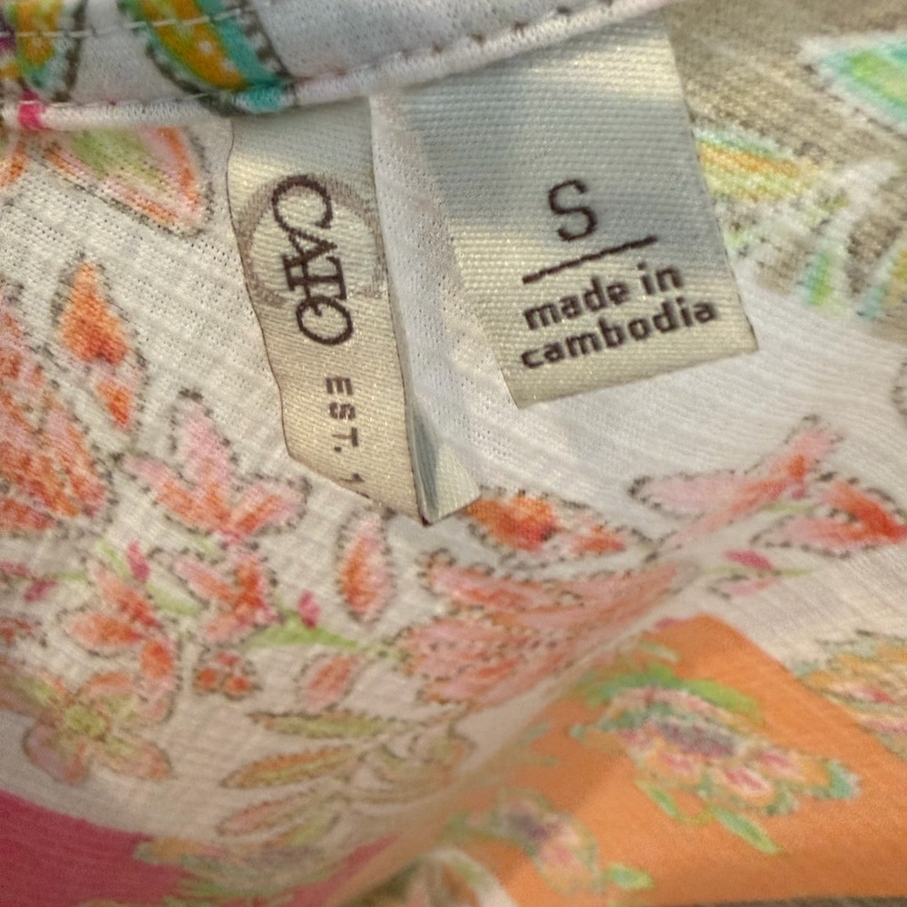 Cato Colorful Patchwork Blouse- Small - Picture 4 of 4